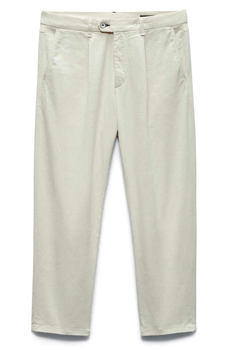 rag & bone Pleated Stretch Cotton Chino Pants, Alternate, color, Turtledove