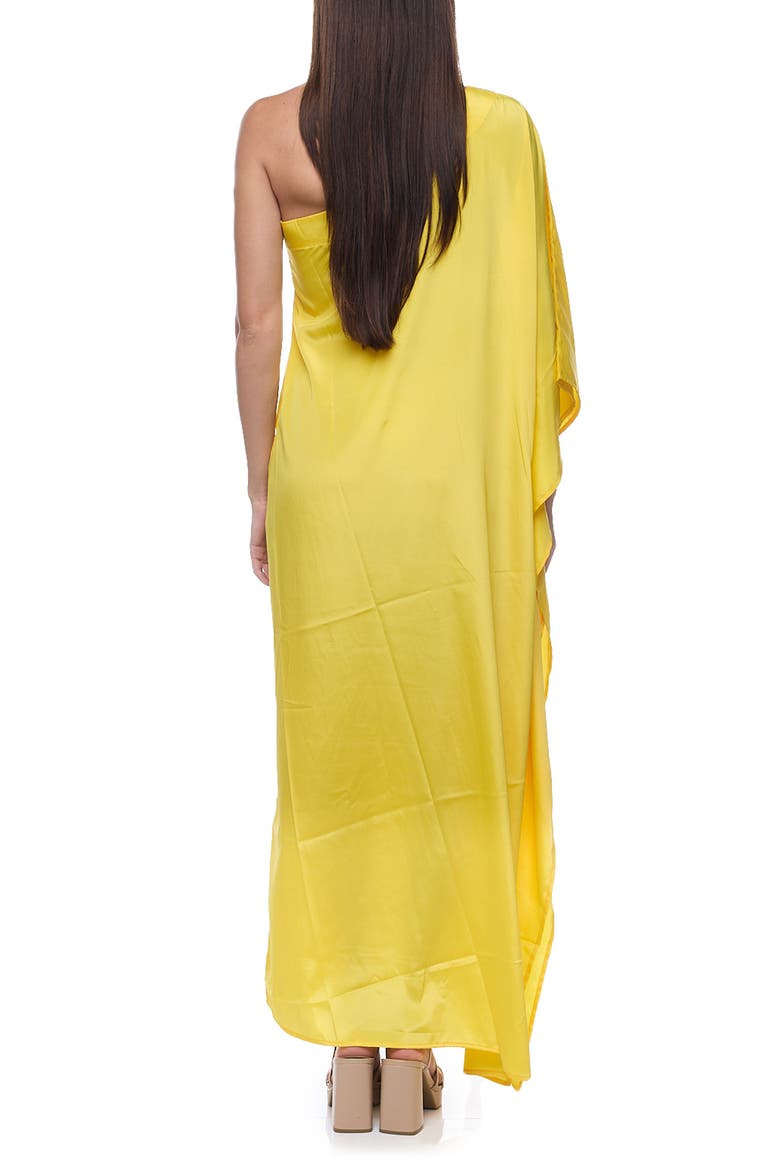 Embellished One-Shoulder Dress, Alternate, color, YELLOW