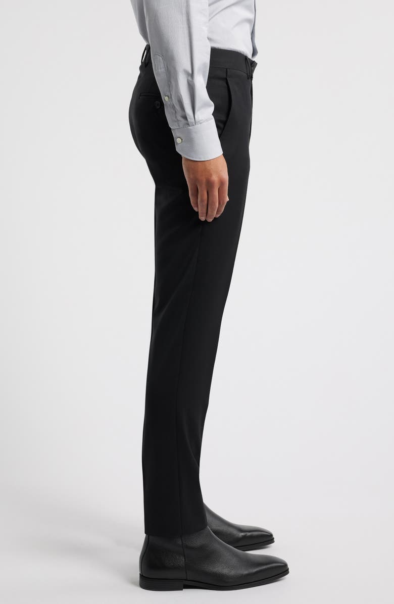 AllSaints Ross Slim Fit Taper Leg Stretch Wool Pants, Alternate, color, Black