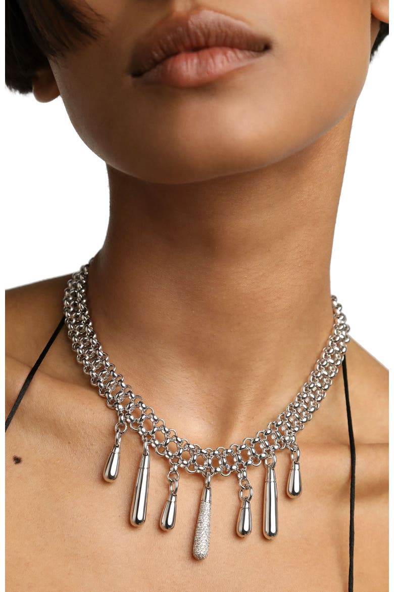 Jelly Choker Necklace, Alternate, color, Silver