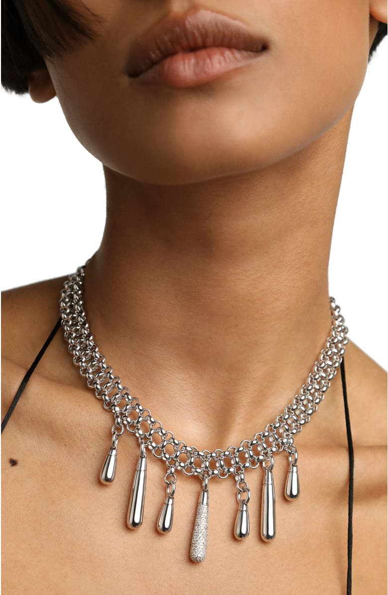 PDPAOLA Jelly Choker Necklace, Alternate, color, Silver
