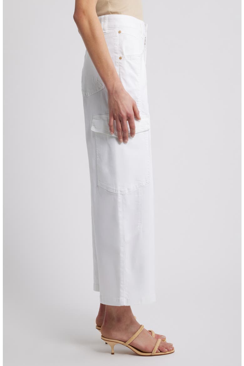 Skyrise Wide Leg Cargo Pants, Alternate, color, OPTIC WHITE