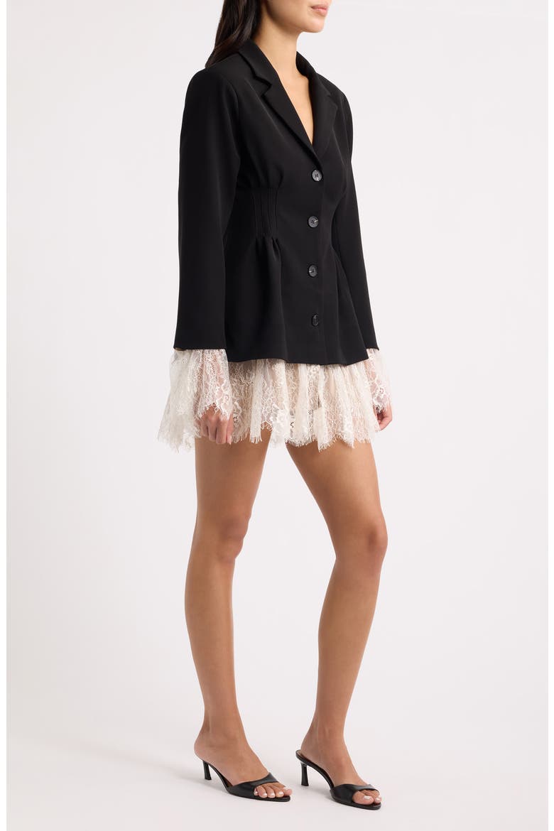 Valletta Blazer Minidress, Alternate, color, BLACK