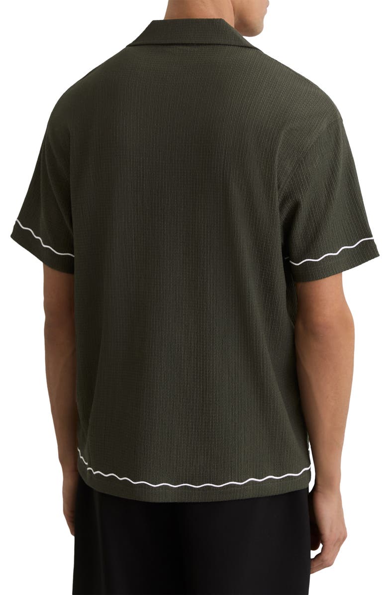 Reiss Solano Camp Shirt, Alternate, color, Dark Green