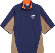 MALBON Torrey Pines Short Sleeve Nylon Quarter Zip Windshirt