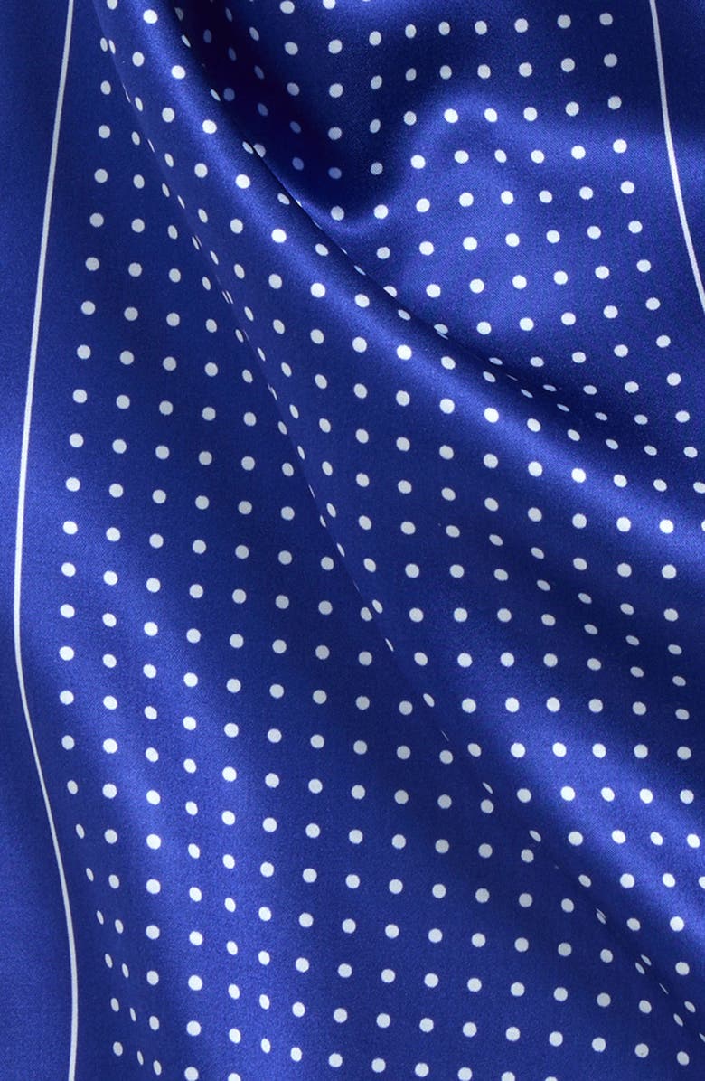 TOM FORD Polka Dot Mulberry Silk Fringe Scarf, Alternate, color, Royal Blue