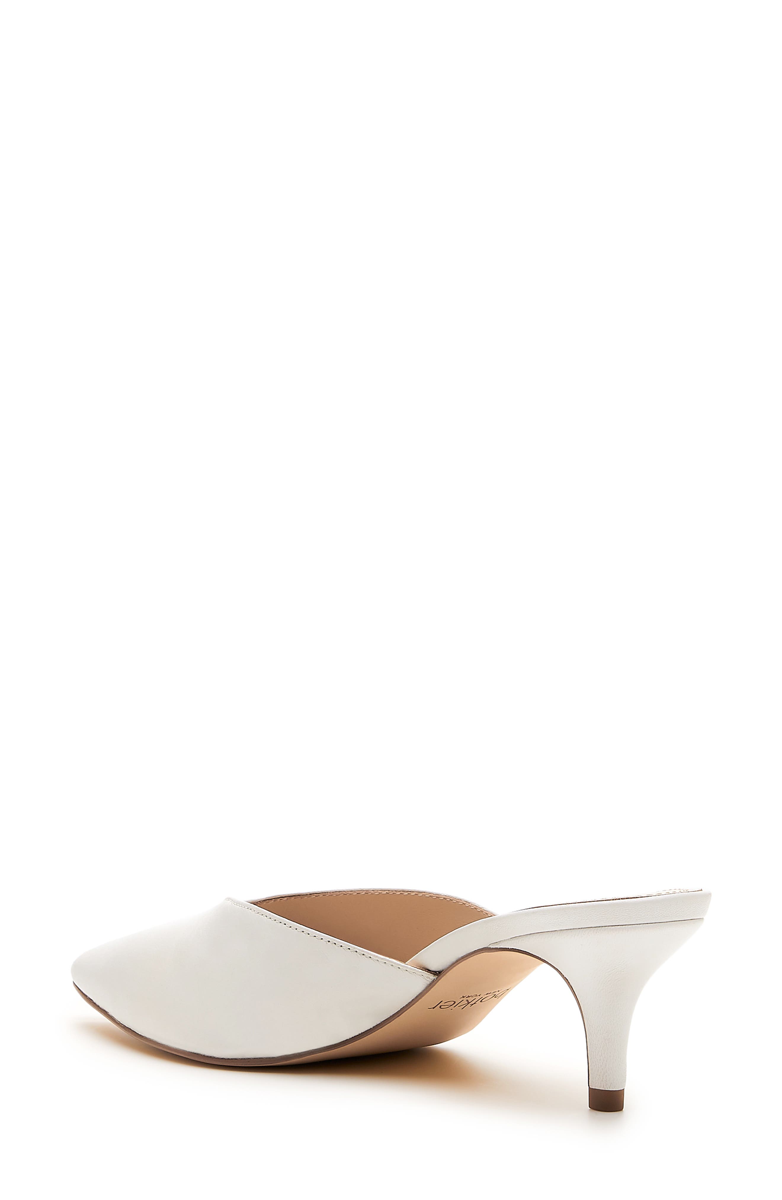 Pati Pointed Toe Mule, Alternate, color, WHITE LEATHER