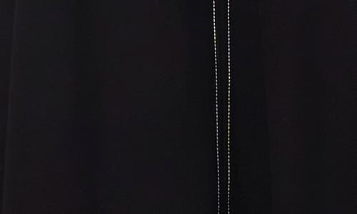 Halogenr Halogen(r) Contrast Topstitch Sleeveless Midi Dress In Rich Black