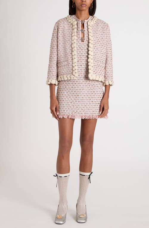 Valentino Womens Multicolor. Embellished Short-sleeves Woven Mini Dress