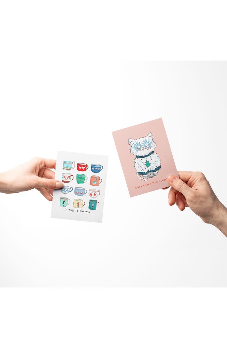 Ramus & Co Christmas Mug, Cozy Wishes, Christmas Cat Winter/Holiday/Christmas Greeting Card Pack Sets, Alternate, color, Multi-Pack