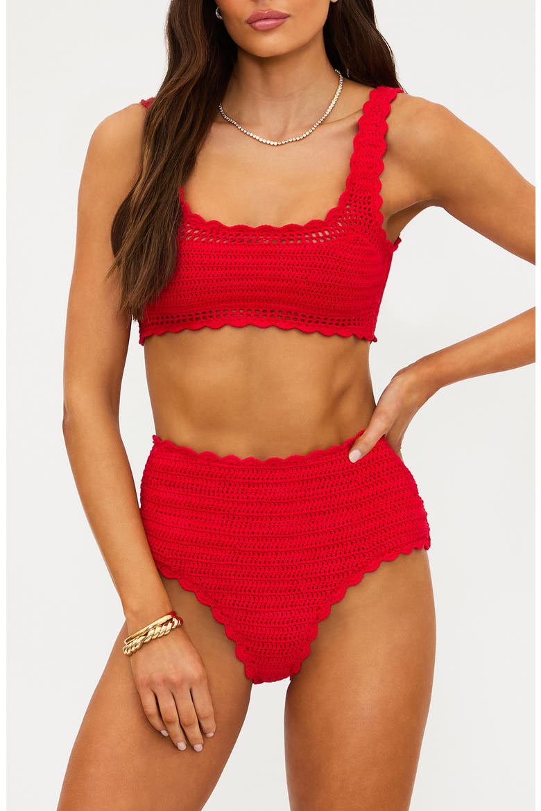 Kirby Bikini Bottoms, Alternate, color, RUBY
