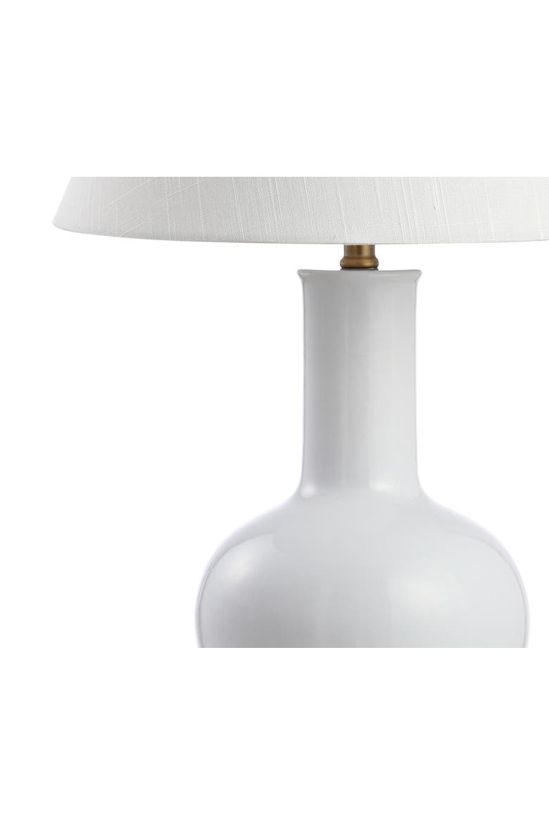 Han 27" Ceramic/Iron Contemporary USB Charging LED Table Lamp, White/Brass Gold, Alternate, color, White/Brass Gold
