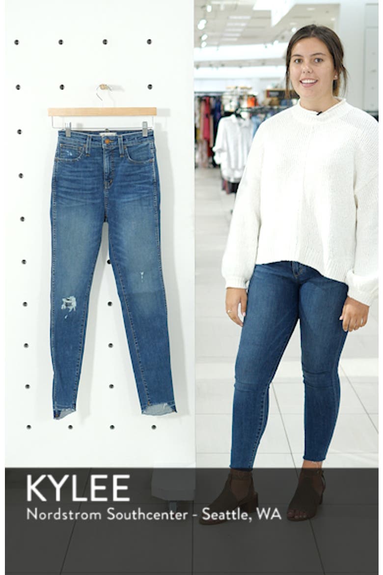 Drop Step Hem Curvy High Waist Skinny Jeans video