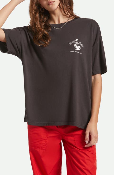 Feeling Lucky Oversize Cotton Graphic T-Shirt