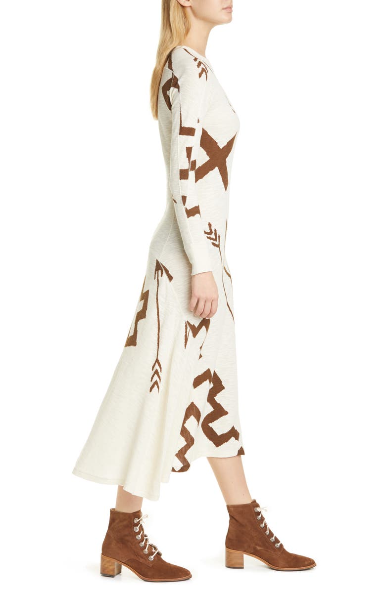 Polo Ralph Lauren Long Sleeve Knit Midi Dress, Alternate, color, 