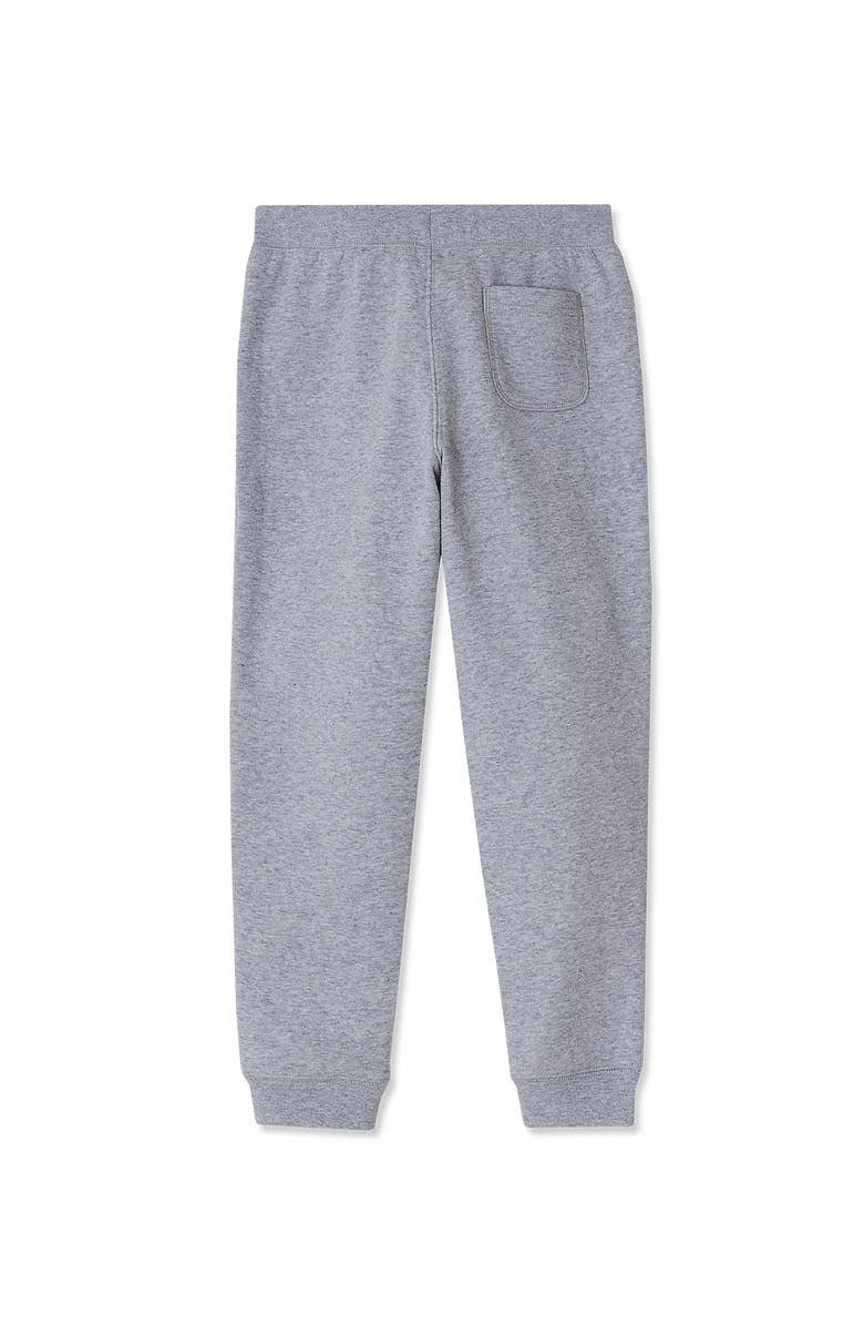 Lands' End Kids Iron Knee Fleece Jogger Sweatpants, Alternate, color, Heather Gray