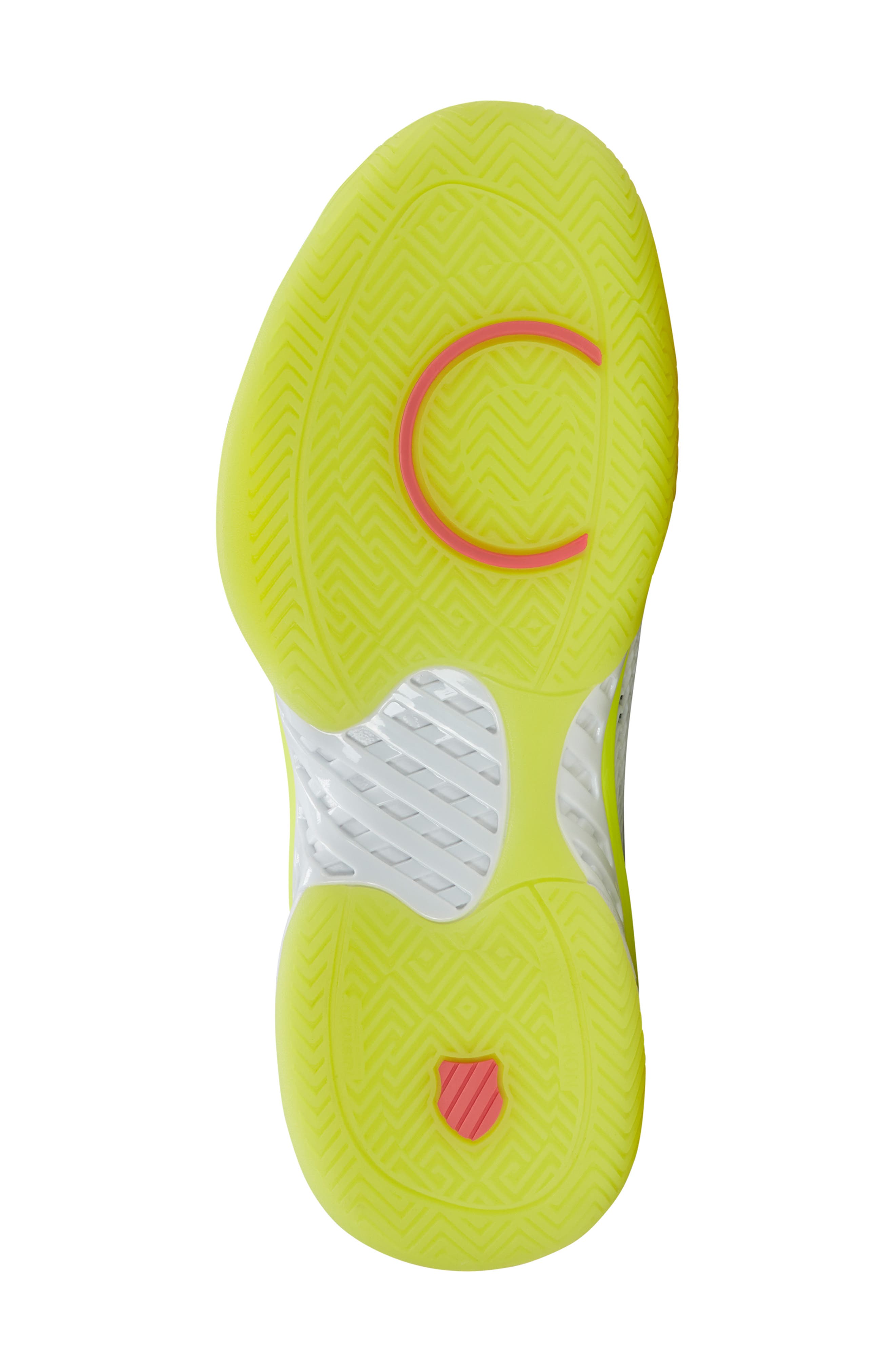 K-Swiss Express Light Pickle Ball Running Shoe, Alternate, color, White/ Neon Lime/ Eden