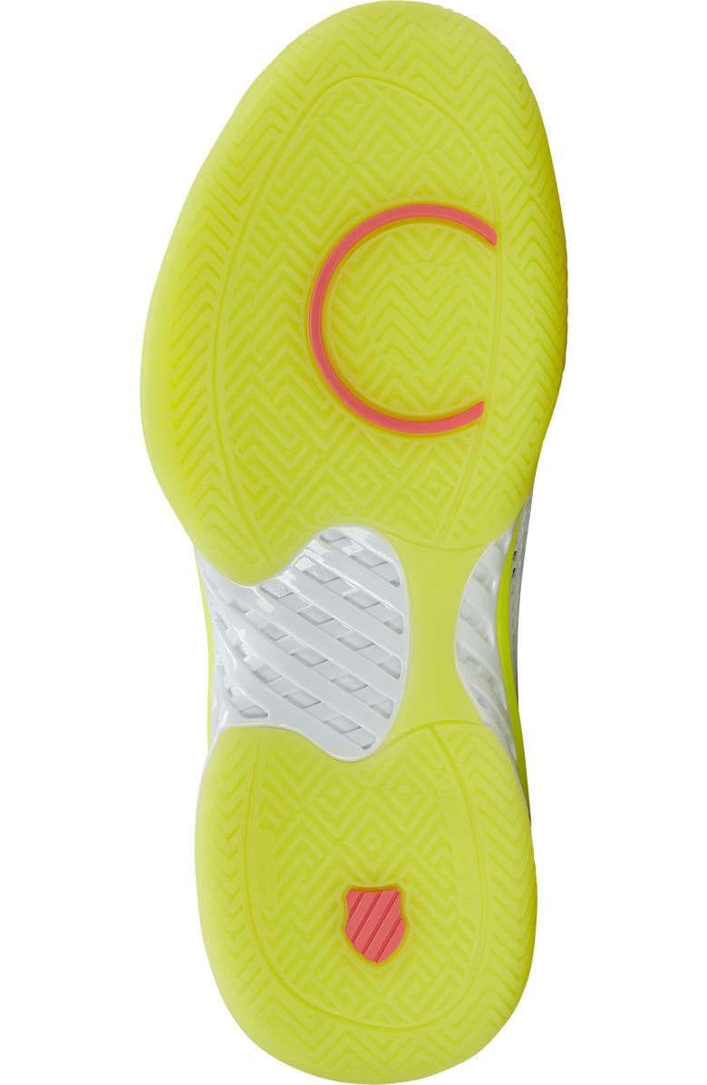 K-Swiss Express Light Pickle Ball Running Shoe, Alternate, color, White/ Neon Lime/ Eden