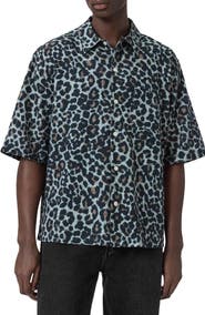 AllSaints Silesia Leo Short Sleeve Button-Up Shirt