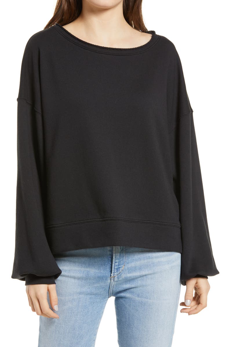 Treasure & Bond Raw Edge Sweatshirt, Main, color, 