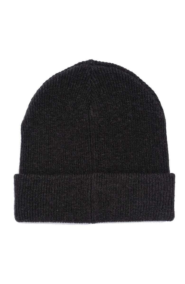 Faherty Jackson Half Crdigan Beanie, Alternate, color, Dark Ash Feeder