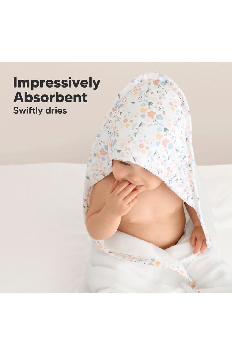 KeaBabies Luxe Baby Hooded Towel, Alternate, color, Wildflowers