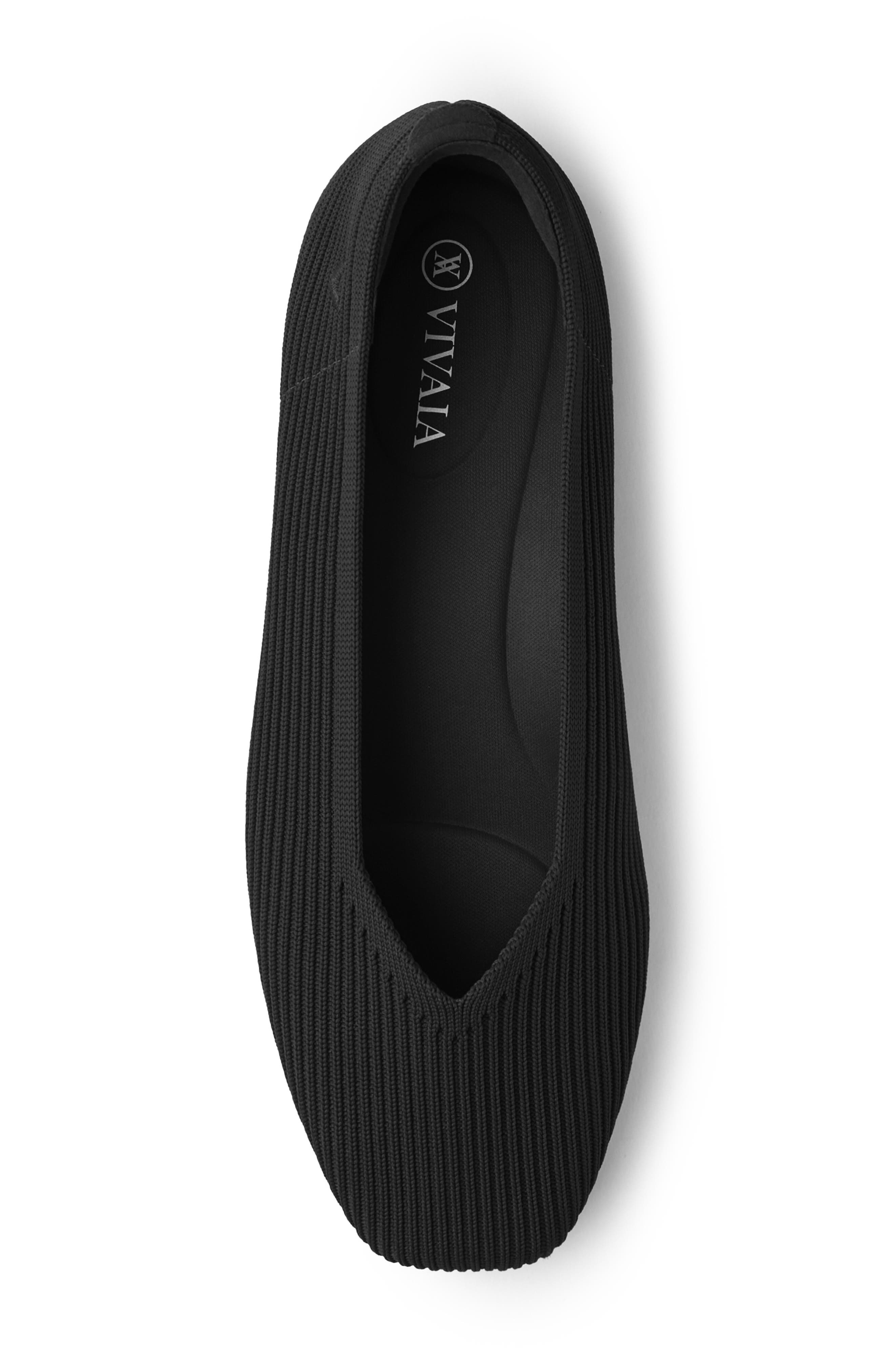 VIVAIA Square-Toe V-Cut Flats, Alternate, color, 