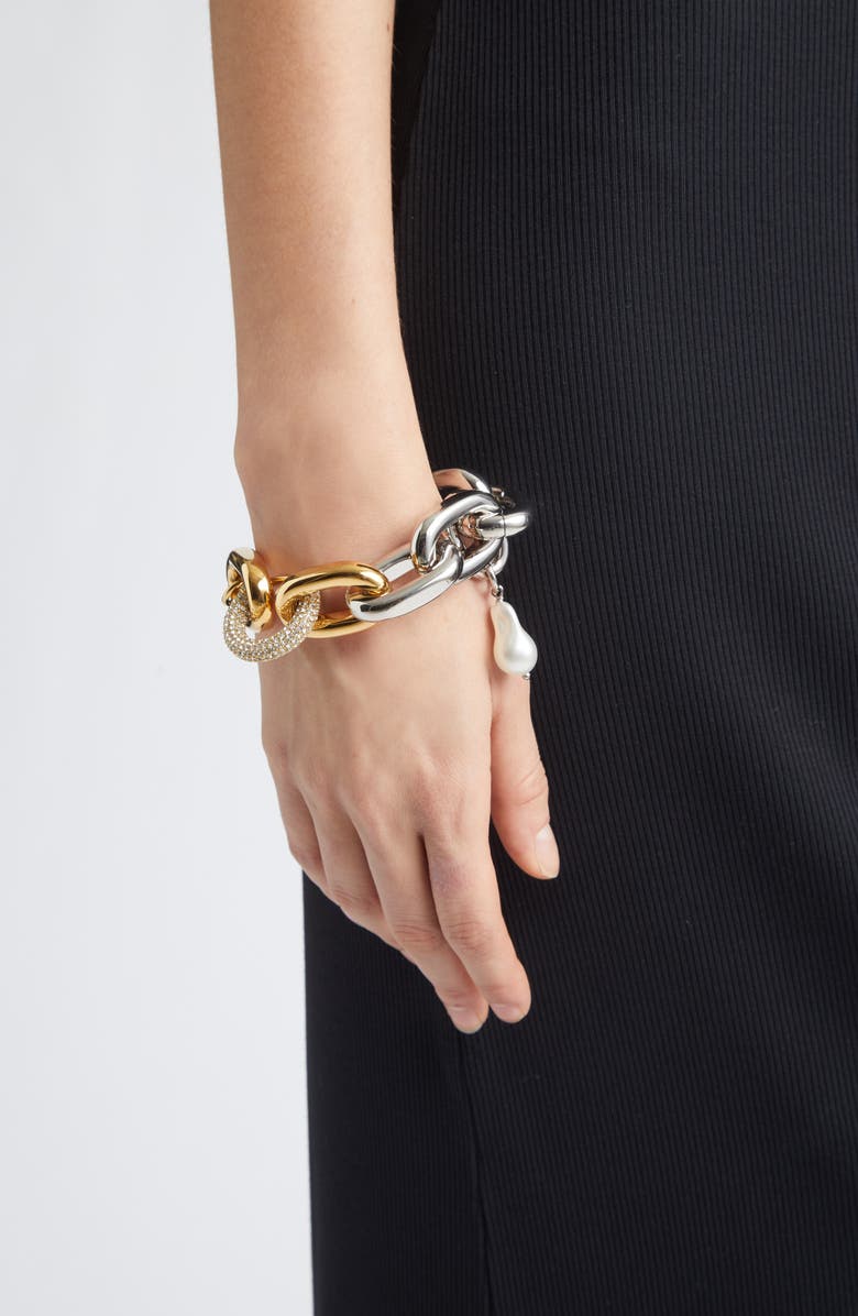 Rabanne XL Link Bracelet, Alternate, color, M089 Silver / Gold