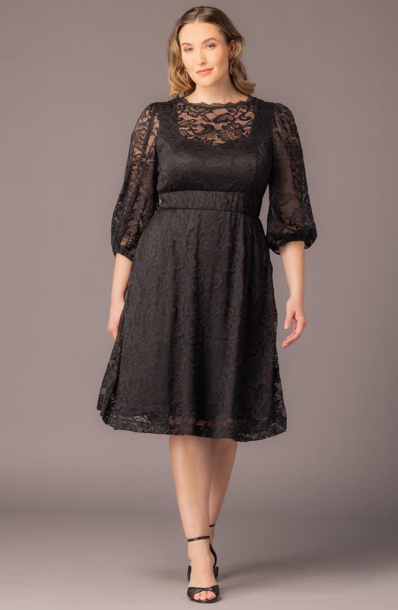 Kiyonna Hepburn Lace Cocktail Dress, Alternate, color, 