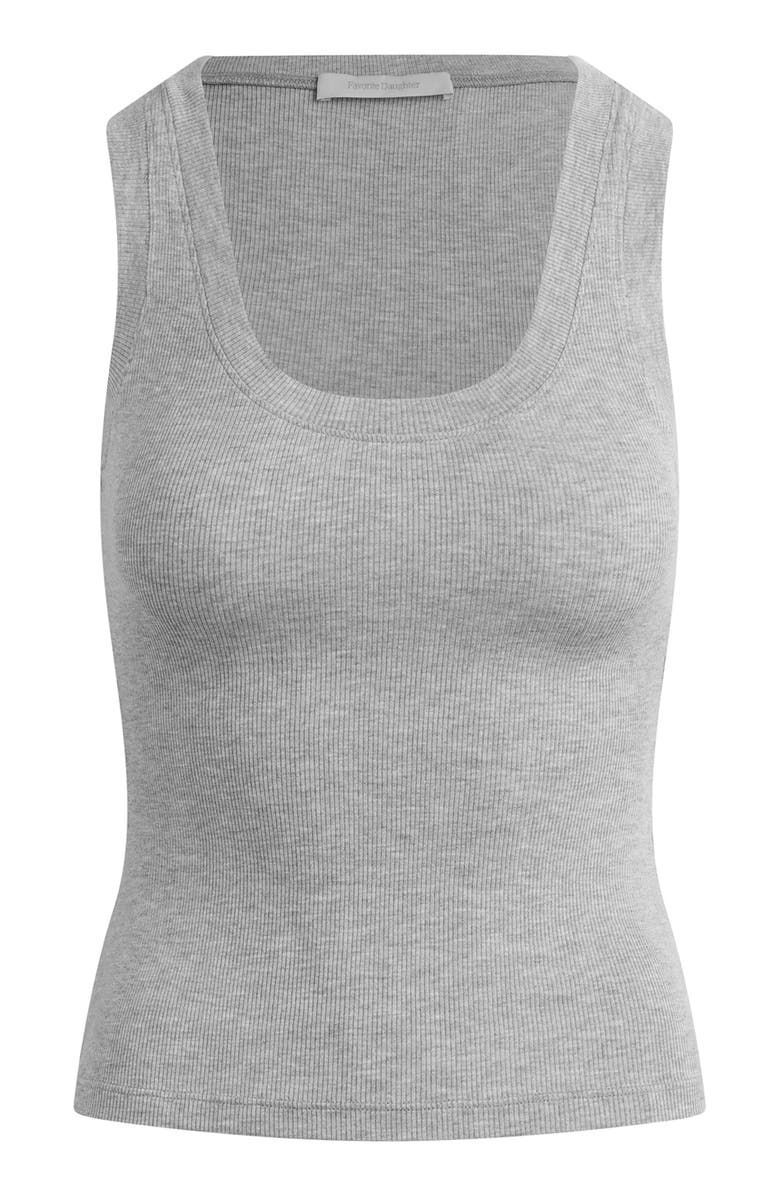 Favorite Daughter The Cutting It Close Rib Tank, Alternate, color, Heather Grey