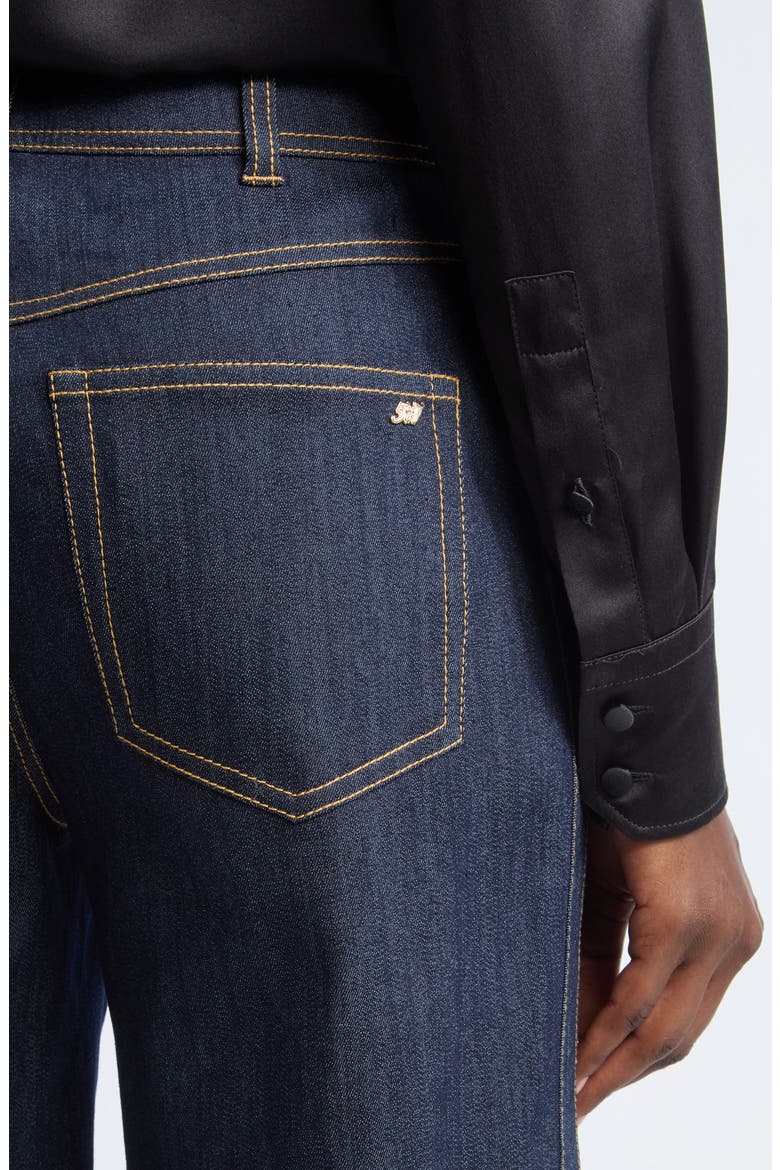 Delphy High Waist Crop Wide Leg Jeans, Alternate, color, INDIGO