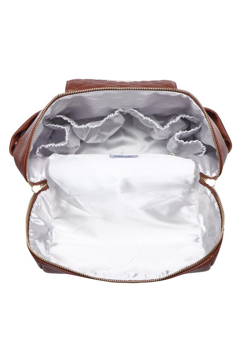 Petit Monaco Faux Leather Diaper Bag, Alternate, color, CARAMEL BROWN
