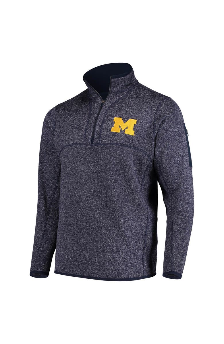 ANTIGUA Men's Antigua Navy Michigan Wolverines Fortune Half-Zip Sweatshirt, Alternate, color, 
