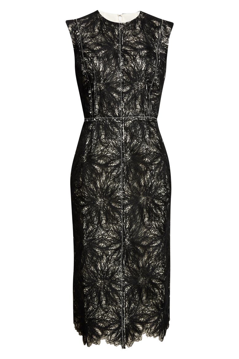 black metallic lace dress Olivia Black Metallic Sequin Party Dress, L