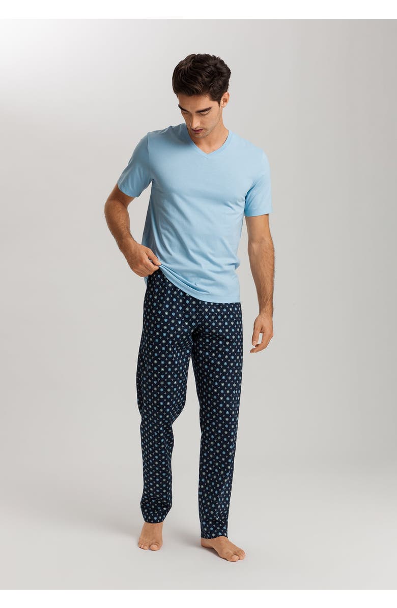 Hanro Night And Day Cotton Drawstring Pajama Pants, Alternate, color, Regatta Tie Print