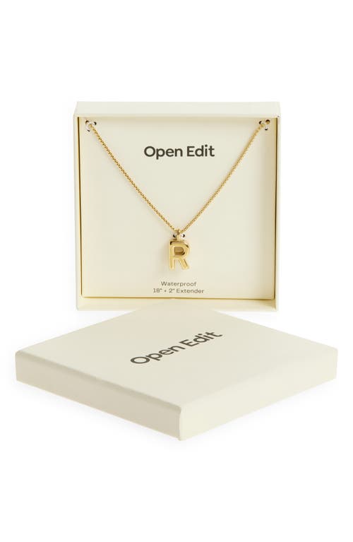 Open Edit Waterproof Bubble Initial Pendant Necklace