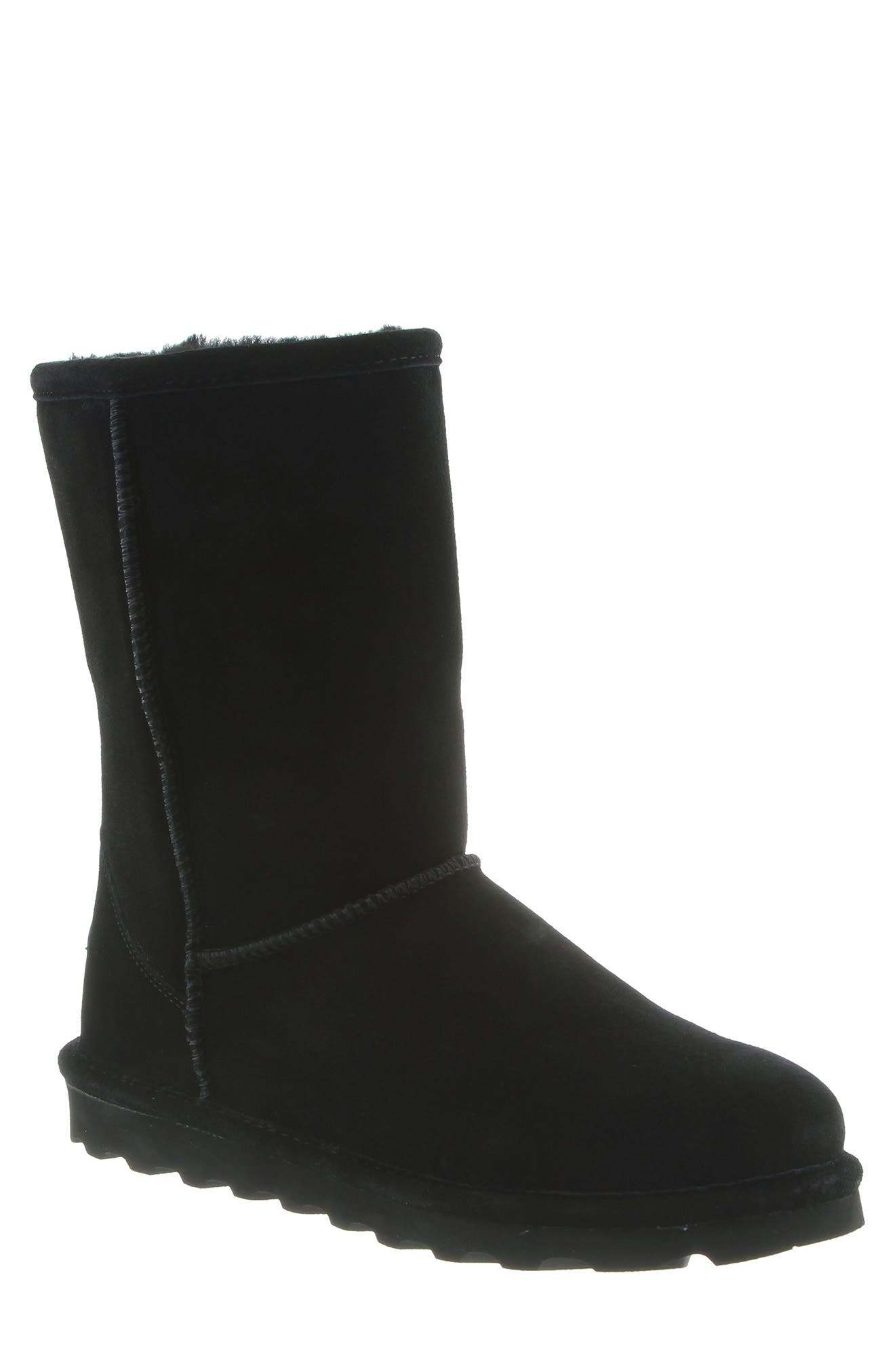 Elle Genuine Shearling Lined Boot - Wide Width, Main, color, BLACK II