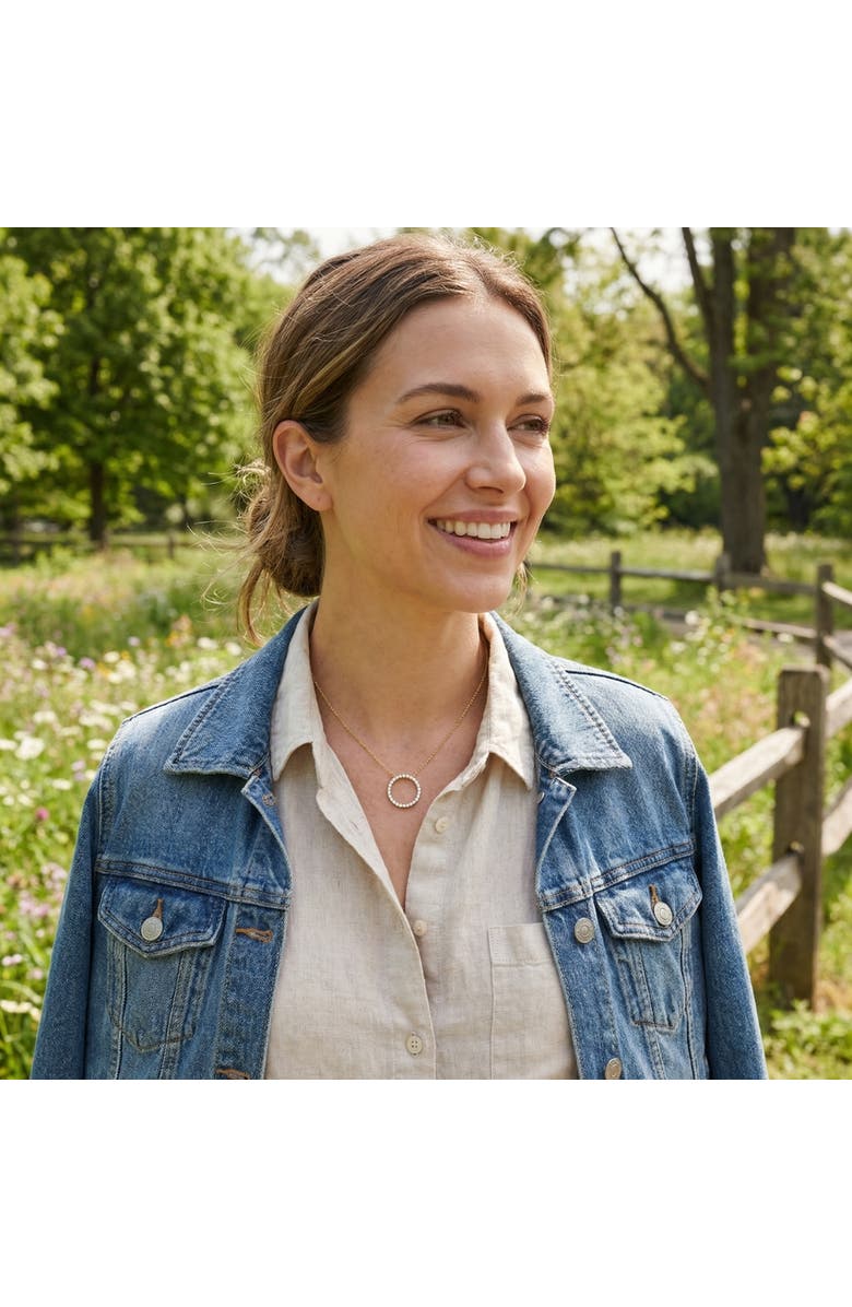 Bliss Diamond 1/2ct Circle Of Life Lab Grown Diamond Pendant Gold Necklace, Alternate, color, 10K Yellow Gold