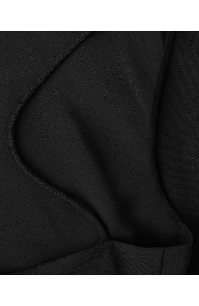 MANGO Open Back Midi Dress, Alternate, color, Black