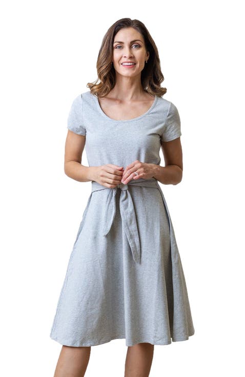 Women's Organic Tie-Waist Knit Dress