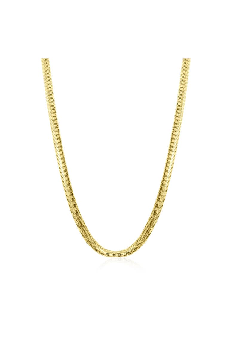 Silk Snake Necklace, Main, color, Gold Plated
