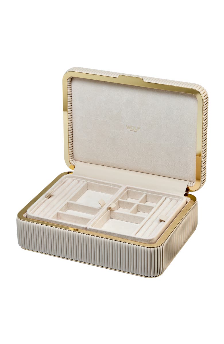 WOLF Bella Medium Jewelry Box, Alternate, color, Bone