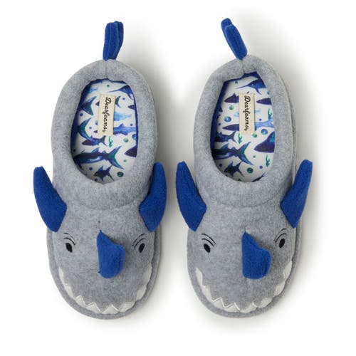 Dearfoams Peyton Animal Clog Slipper In Light Heather Grey