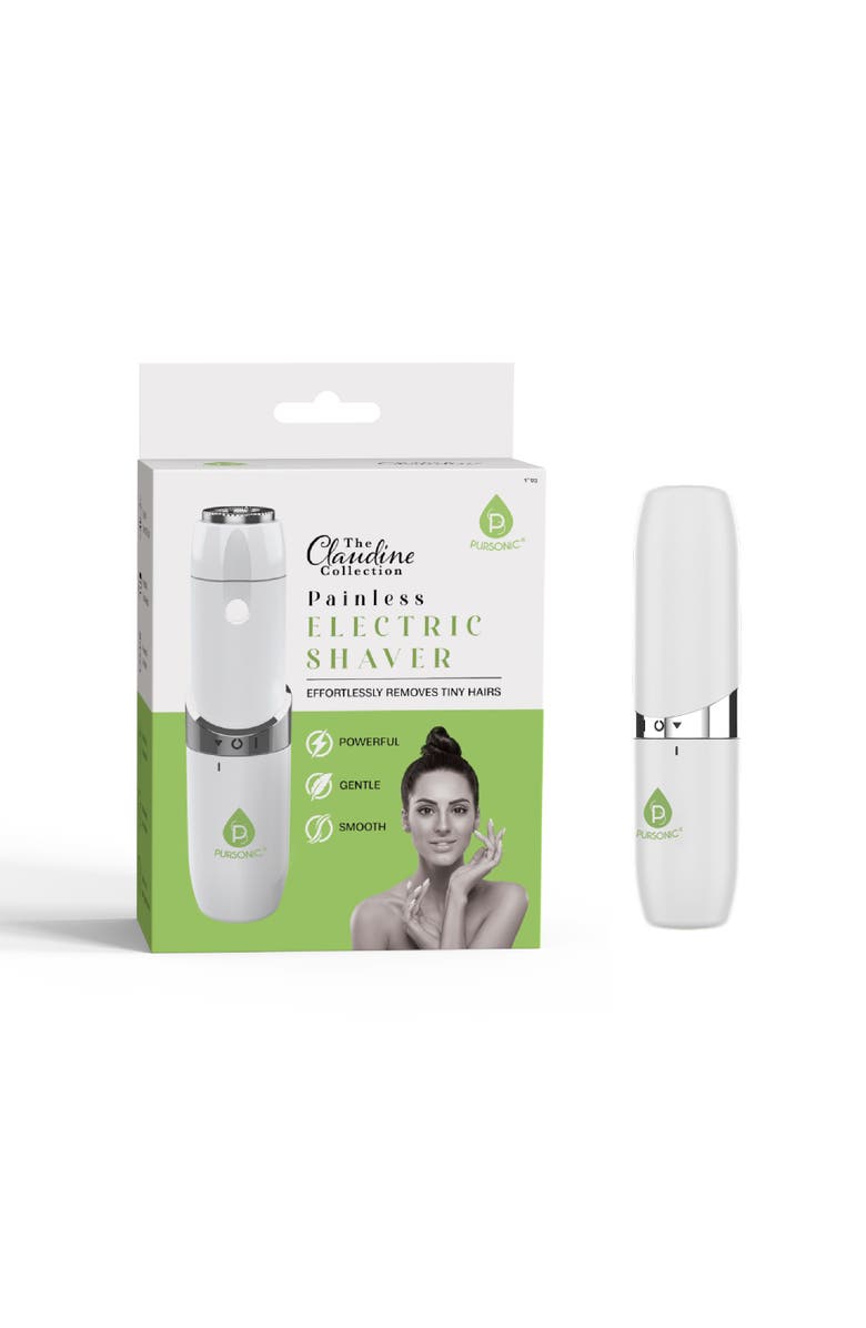 PURSONIC Painless Electric Shaver - The Claudine Collection, Main, color, White