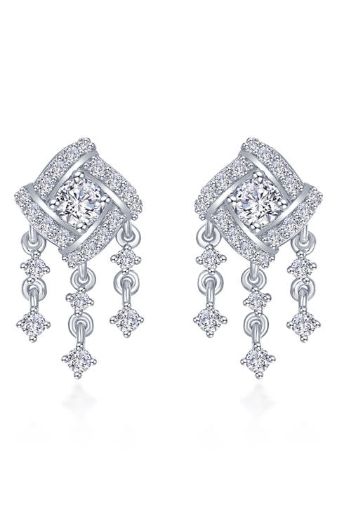 Simulated Diamond Drop Earrings
