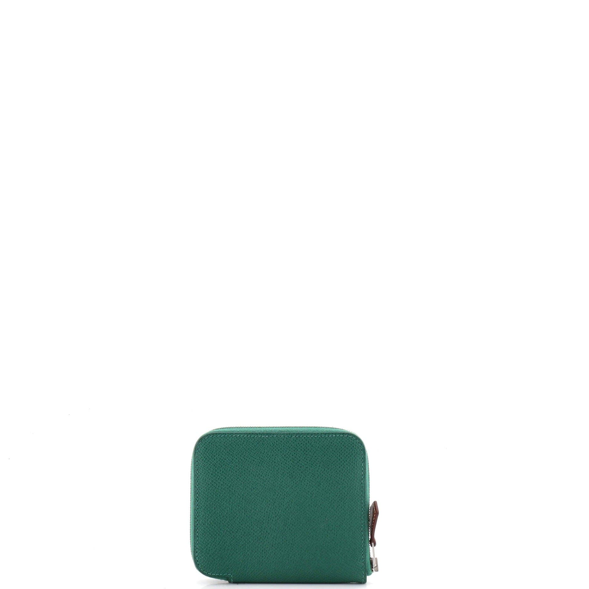 Azap Zip Around Wallet Silk'in Epsom Compact, Alternate, color, Green
