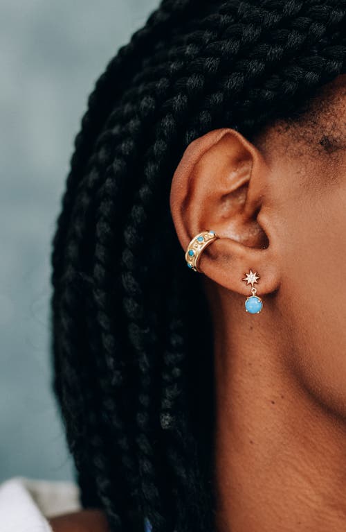 Anzie Star Drop Earrings In Turquoise