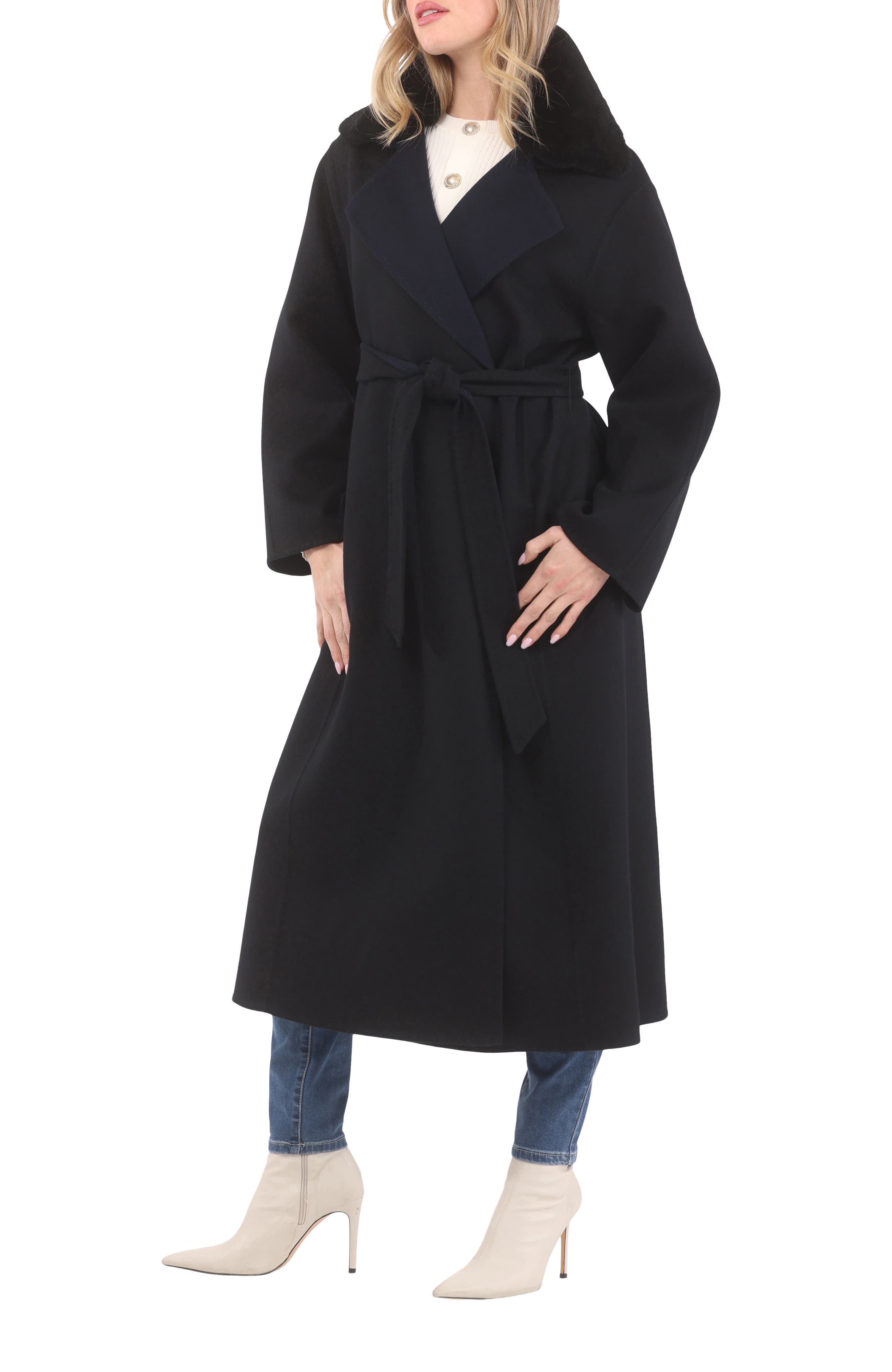 Wool Stroller, Detachable Genuine Shearling Collar and Reversible - image 2