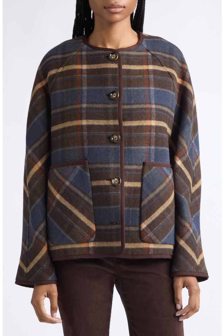 Martine Dickey Scarf Coat, Alternate, color, NAVY MULTI