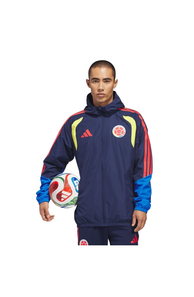 adidas Men's adidas  Navy Colombia National Team FIFA x World Cup 2026 Tiro All Weather Full-Zip Jacket, Main, color, Navy